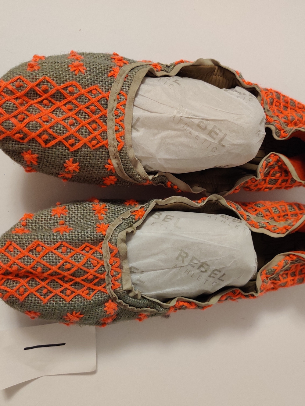 Ticket To Timbuktu Orange-Accent Slip-On Shoes 9.5